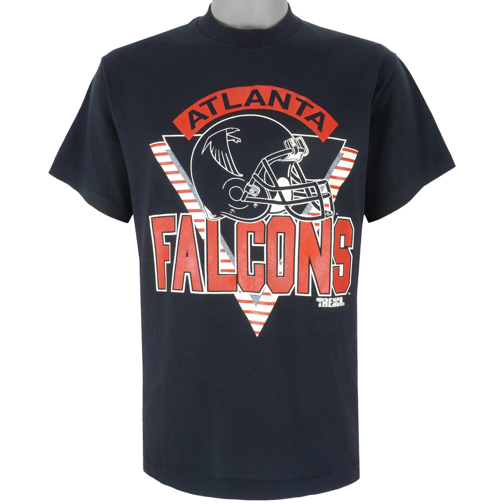 Vintage 90s TRENCH NFL Atlanta Falcons Black T-Shirt Size Medium NOS *Brand  New*