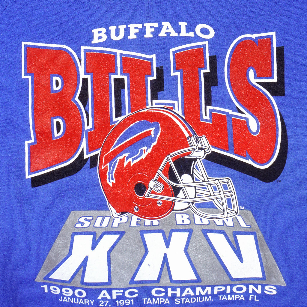 Vintage NFL (Tultex) - 'Buffalo Bills, AFC Champions' Spell-Out Sweatshirt  1991 Large – Vintage Club Clothing