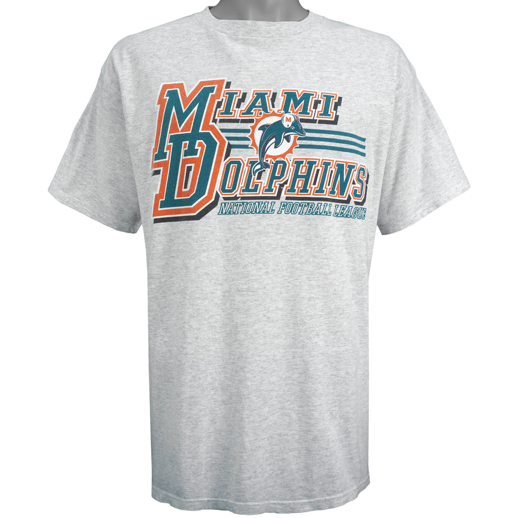 NFL (Logo 7) - Miami Dolphins T-Shirt 1990s X-Large Vintage Retro Football