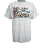 NFL (Logo 7) - Miami Dolphins T-Shirt 1990s X-Large