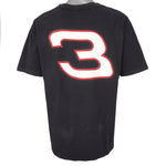 NASCAR (Sports Image) - Dale Earnhardt Real Men Wear Black and Silver T-Shirt 1990s X-Large Vintage Retro