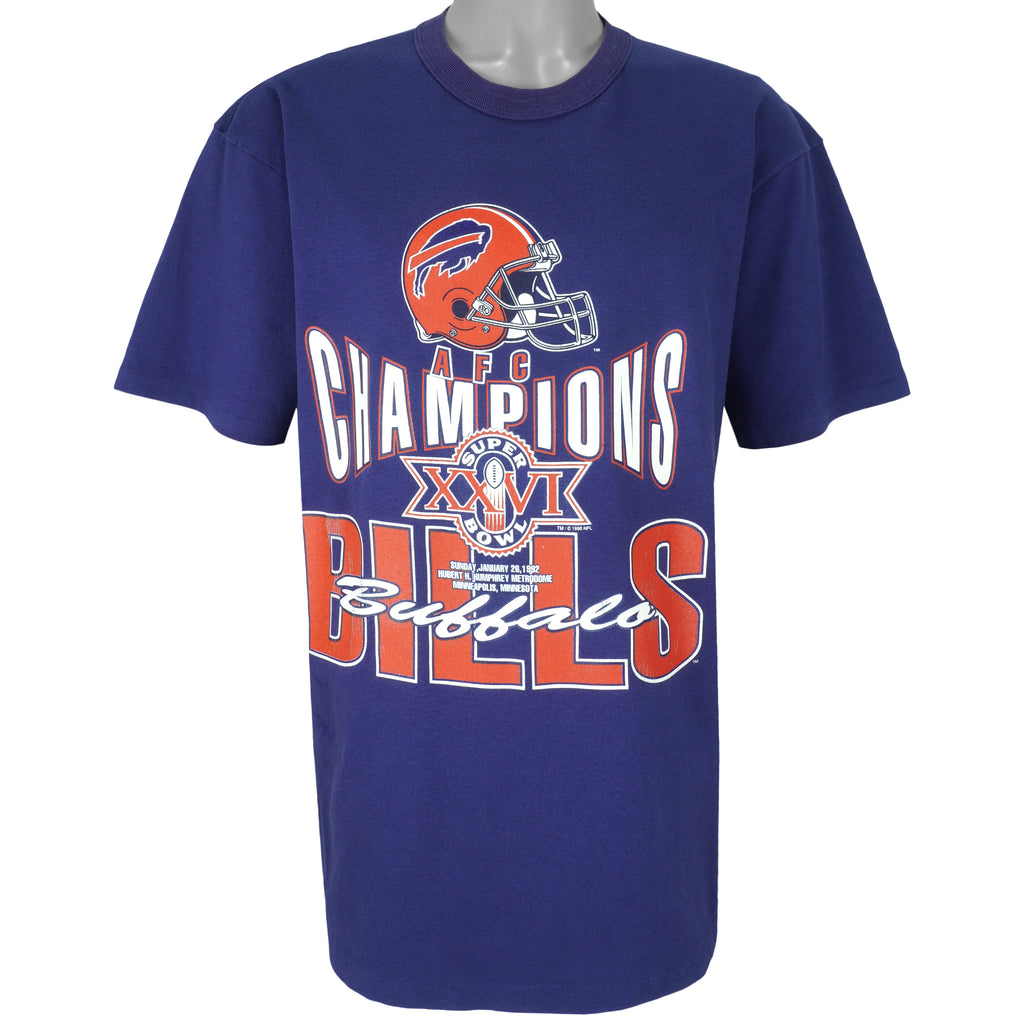 NFL (Team Rated) - Buffalo Bills Super Bowl Champions T-Shirt 1992 X-Large Vintage Retro Football