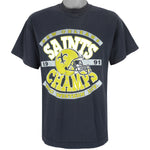 NFL (Trench) - New Orleans Saints Conference Champs Single Stitch T-Shirt 1991 Large