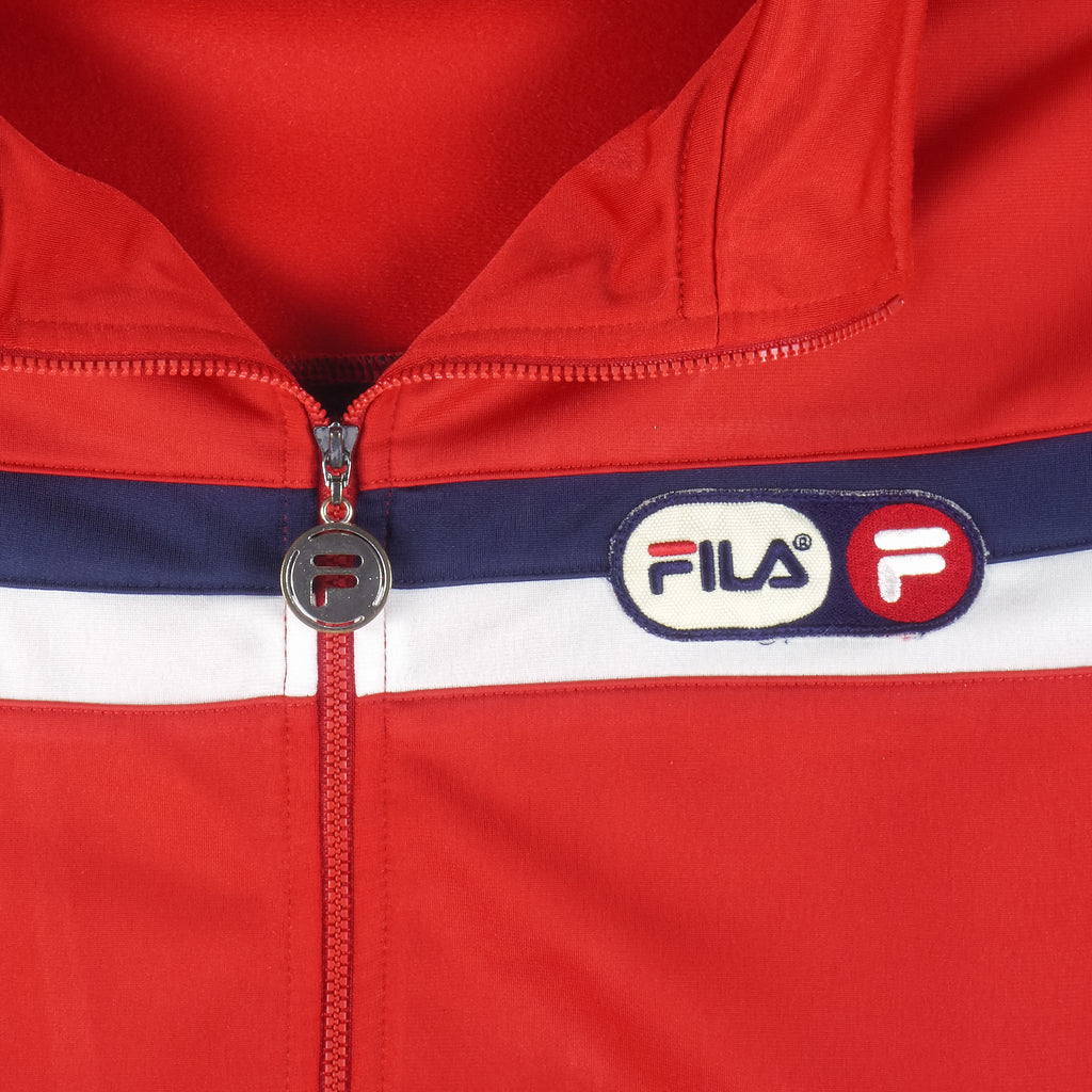 FILA - Red & Blue Taped Logo Tracksuit 1990s X-Large Vintage Retro