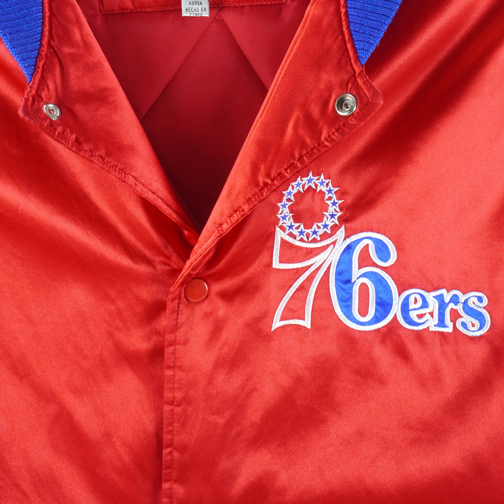 NBA (Hardwood Classic) - Philadelphia 76ers Satin Jacket 2000s Large