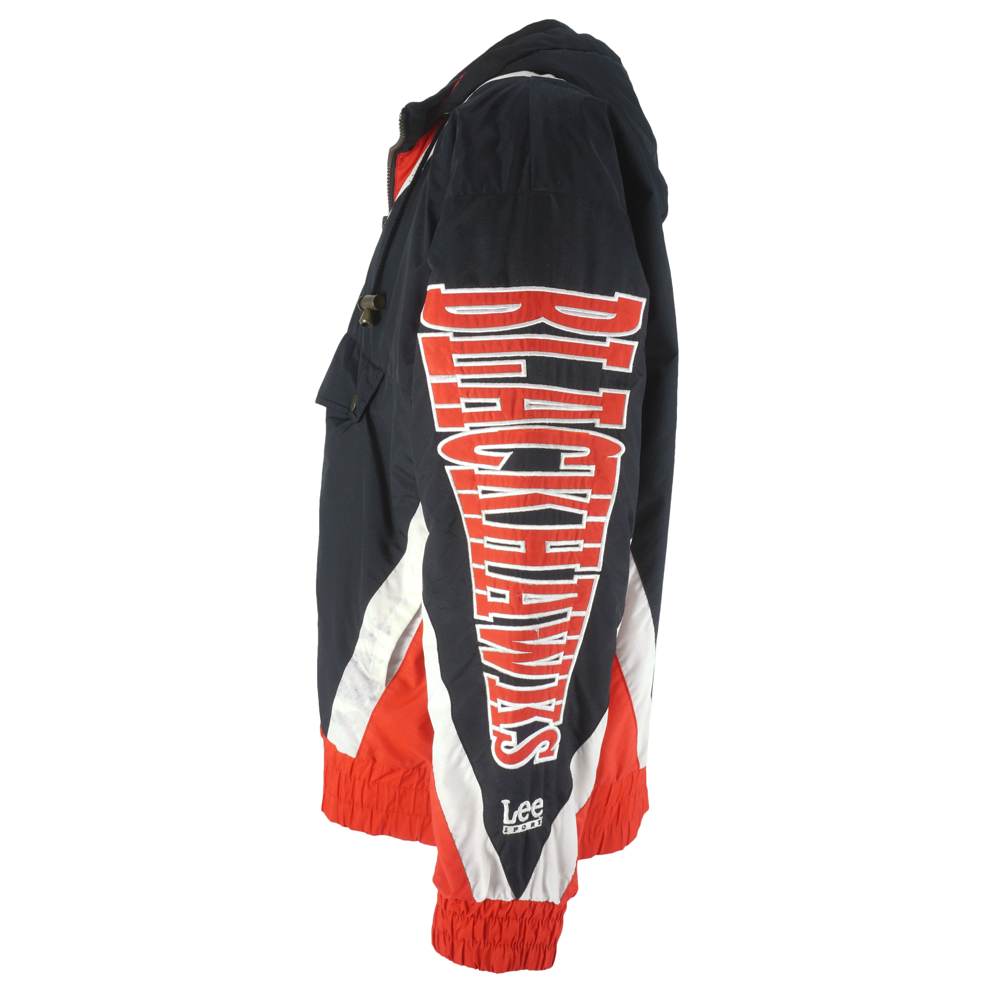 Vintage NHL (Lee) - Chicago Blackhawks Pullover Puffer Jacket 1990s Large