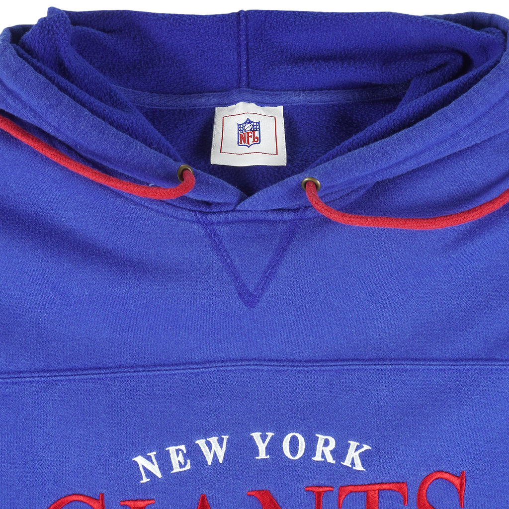 NFL - New York Giants Embroidered Hooded Sweatshirt 1990s X-Large Vintage Retro Football