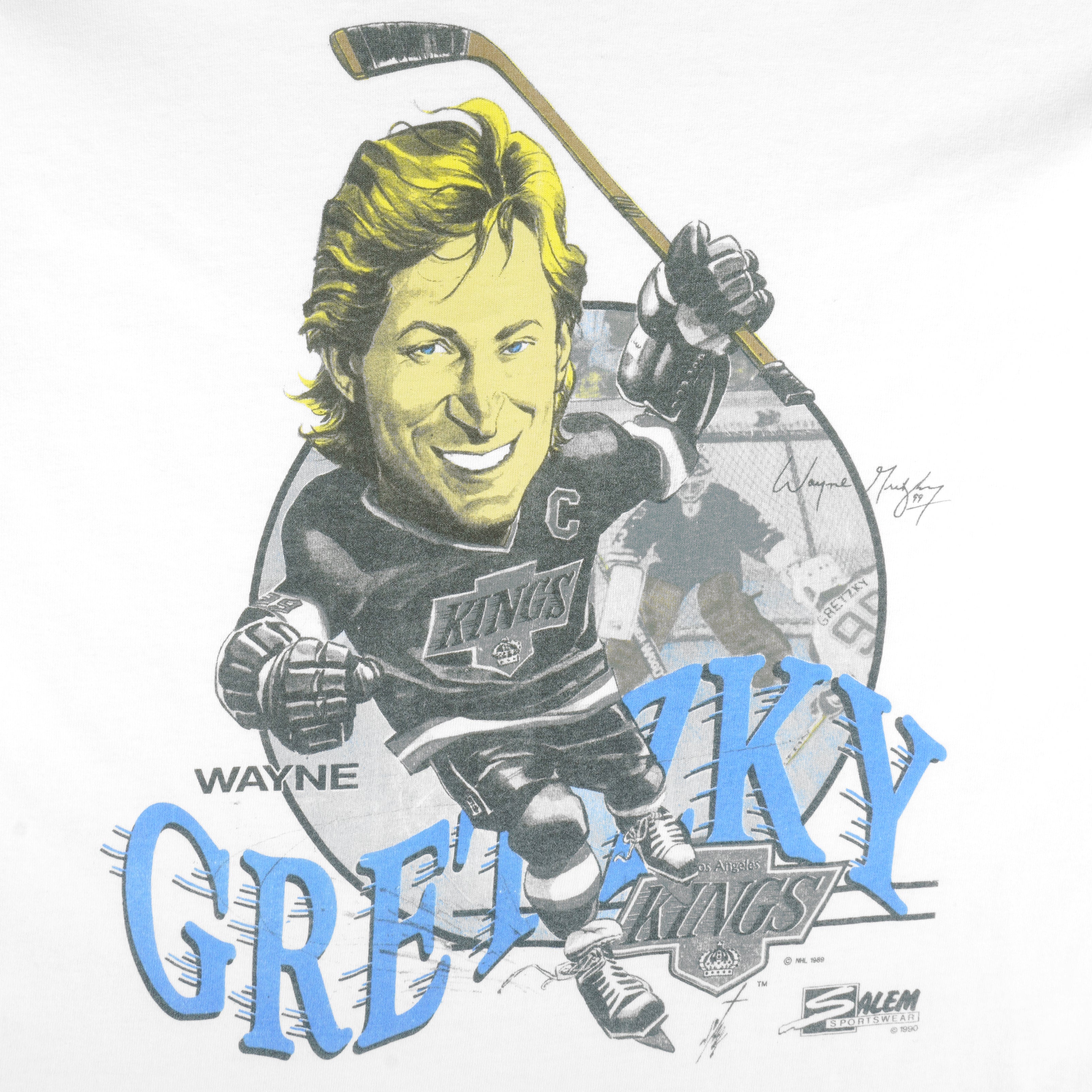 Rare Vintage Wayne Gretzky caricature 80's t shirt LA Kings hockey NHL -  Limotees