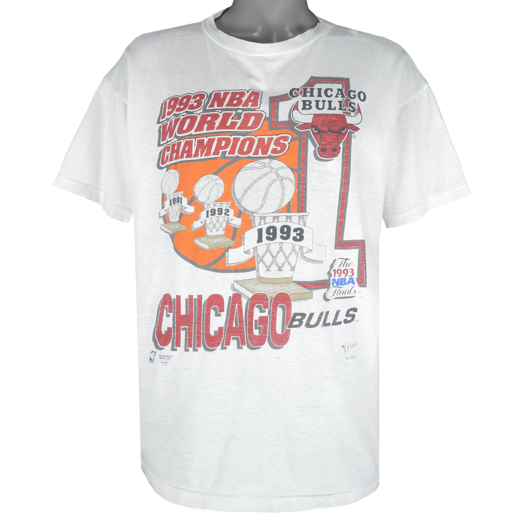 NBA - Chicago Bulls World Champions Single Stitch T-Shirt 1993 X-Large Vintage Retro Basketball