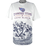 NFL (All Sport) - Tennessee Titans Steve McNair Single Stitch T-Shirt 2001 X-Large Vintage Retro Football