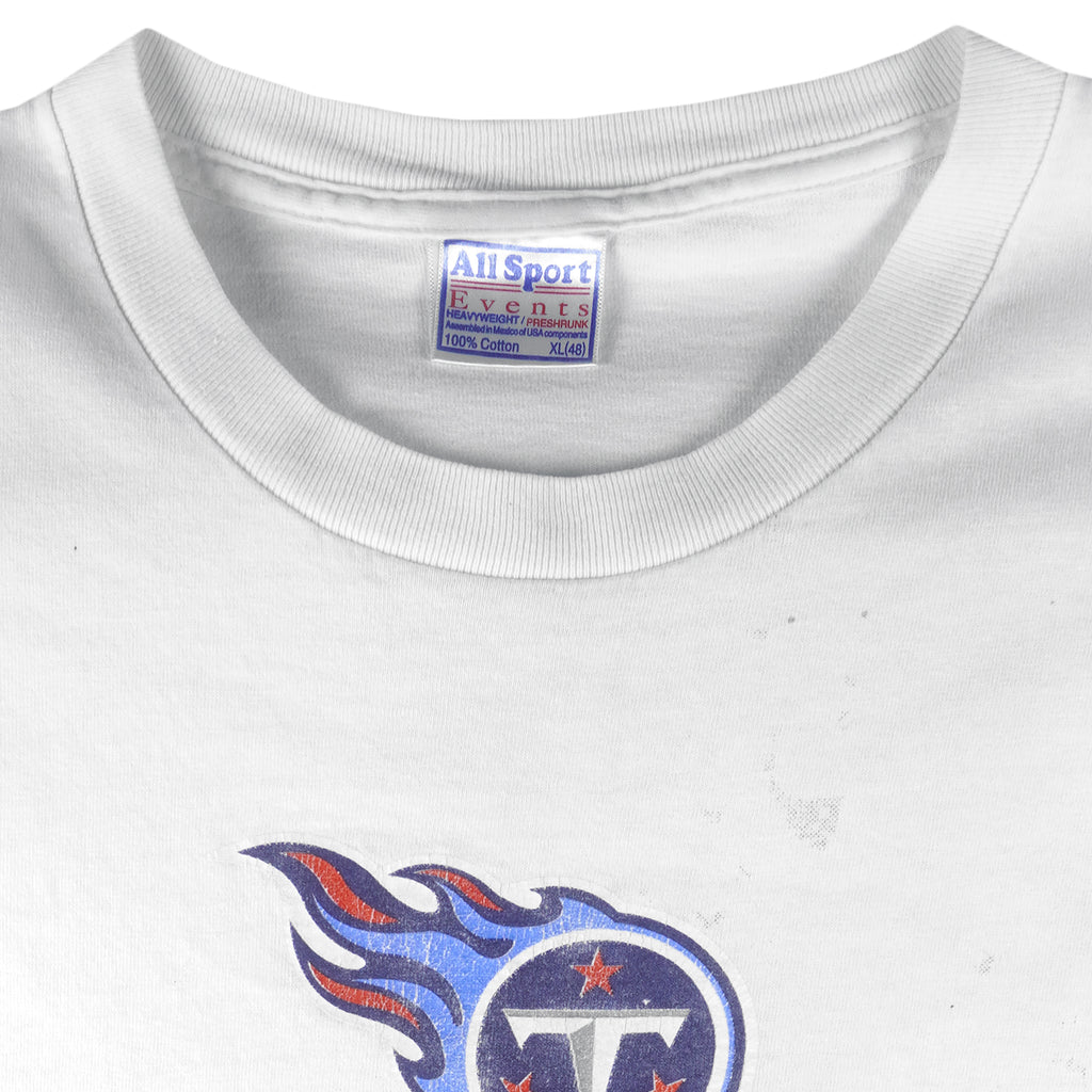 NFL (All Sport) - Tennessee Titans Steve McNair Single Stitch T-Shirt 2001 X-Large Vintage Retro Football