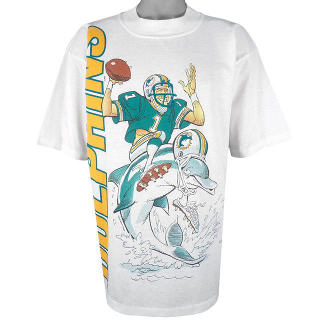 Miami Dolphins NFL Football Team Funny White Vintage T-shirt - Ink In Action