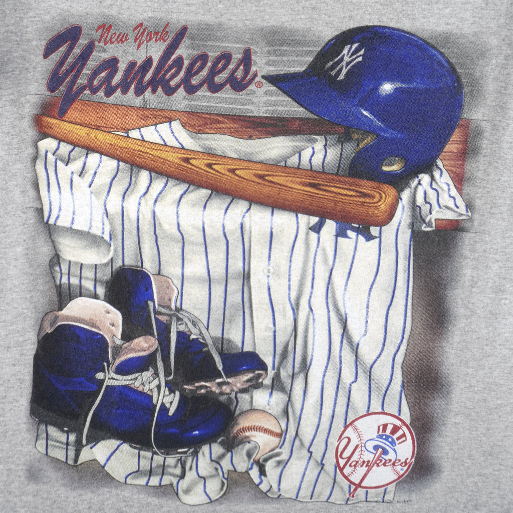 MLB (Lee) - New York Yankees Locker Room T-Shirt 1990s Medium Vintage Retro Baseball