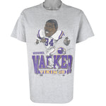 NFL (Salem) - Minnesota Vikings Autographed Herschel Walker Caricature T-Shirt 1990s X-Large