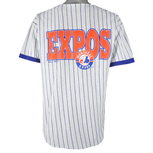 OFFICIAL RAVEN KNIT MONTREAL EXPOS MLB BASEBALL JERSEY sz Large