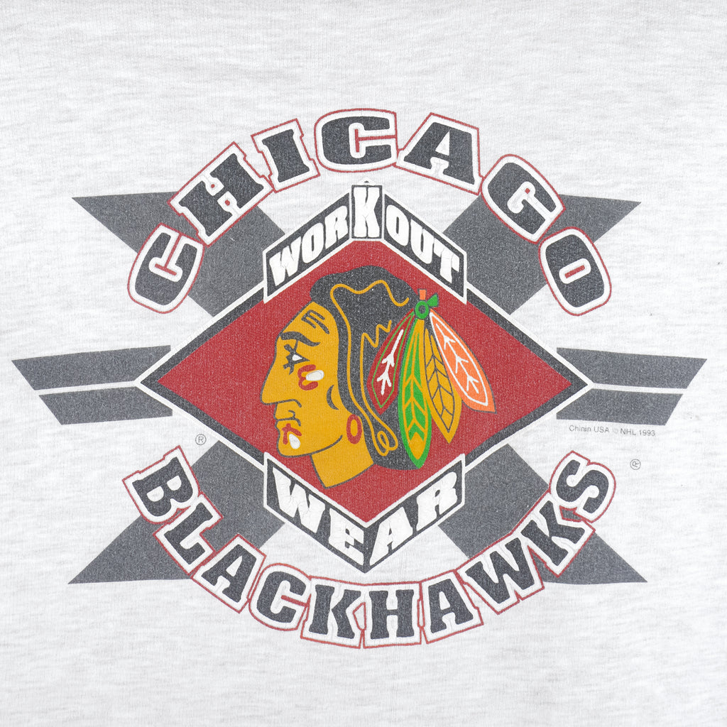 NHL (Knights) - Chicago Blackhawks Crew Neck Sweatshirt 1993 Medium Vintage Retro Hockey