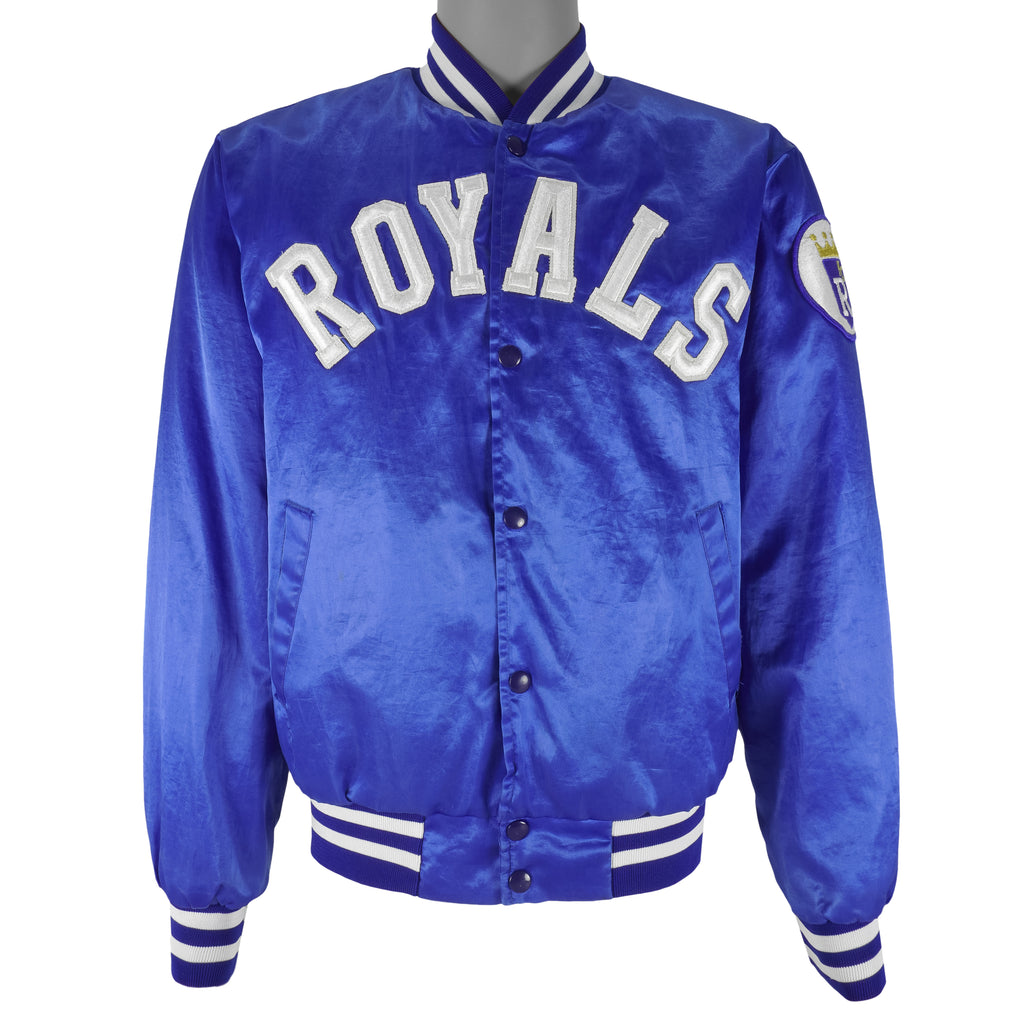 MLB (Swingster) - Kansas City Royals Satin Jacket 1990s Medium Vintage Retro Baseball