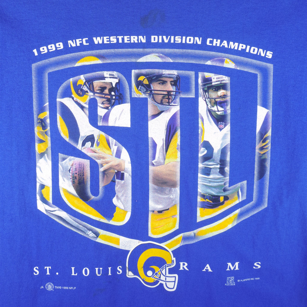 NFL (Sport Attack) - St. Louis Rams Super Bowl Champions T-Shirt 1999 Large Vintage Retro Football