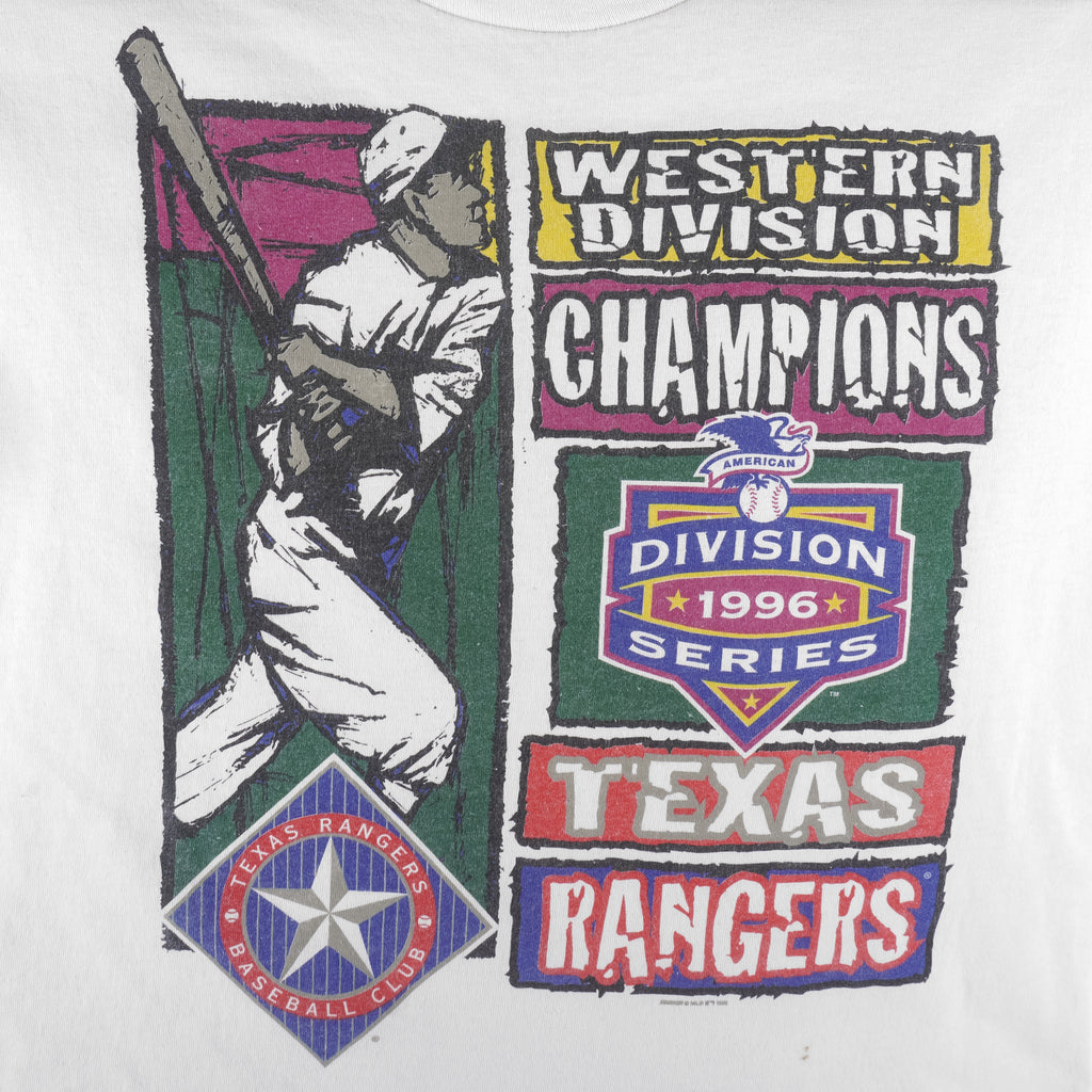 Vintage shops Texas Rangers Western Division American League 1996 shirt (Size L)