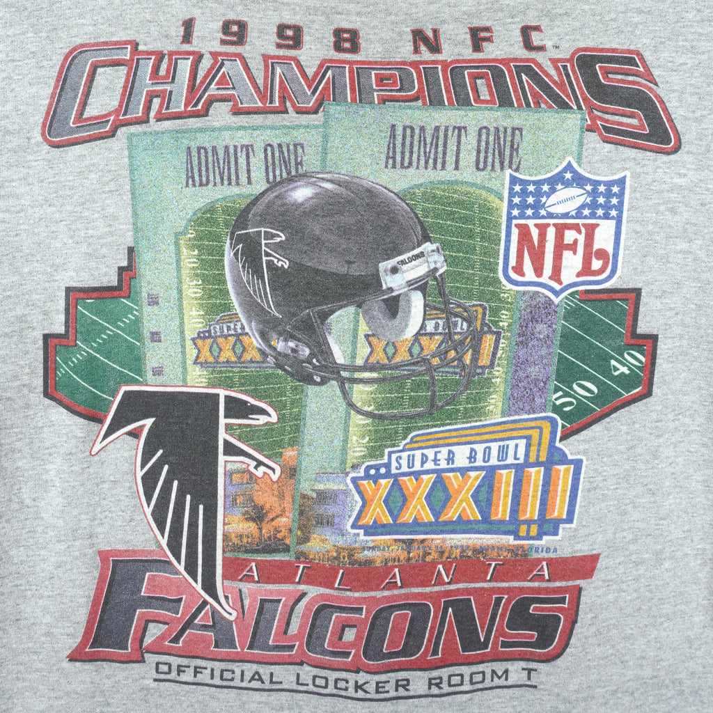 Starter Atlanta Falcons Super Bowl 33th Champs T Shirt 1998 X Large