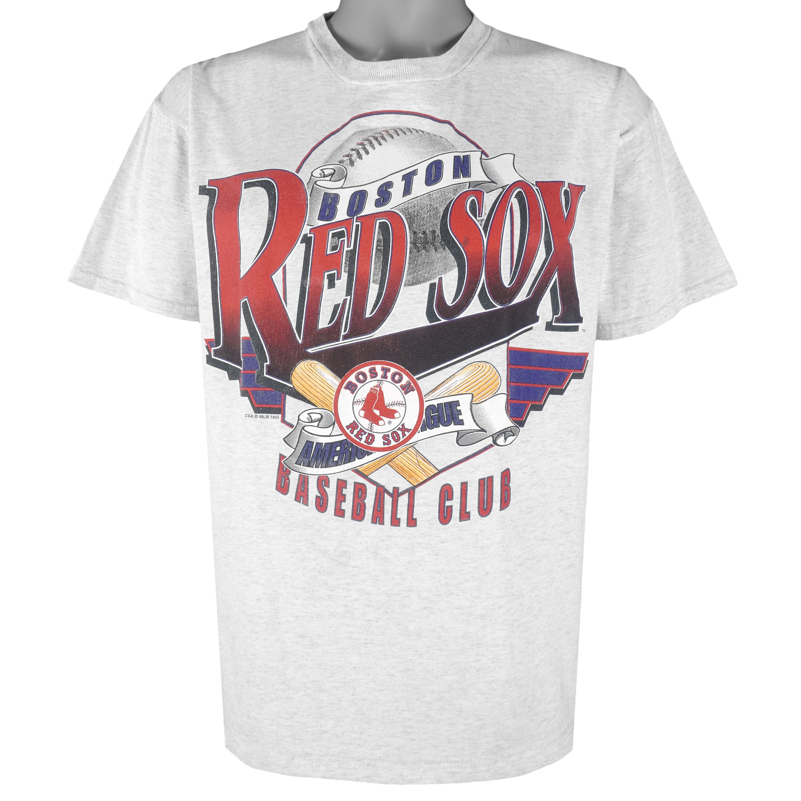 Vintage MLB (League Leader) - Boston Red Sox Big Logo T-Shirt 1995