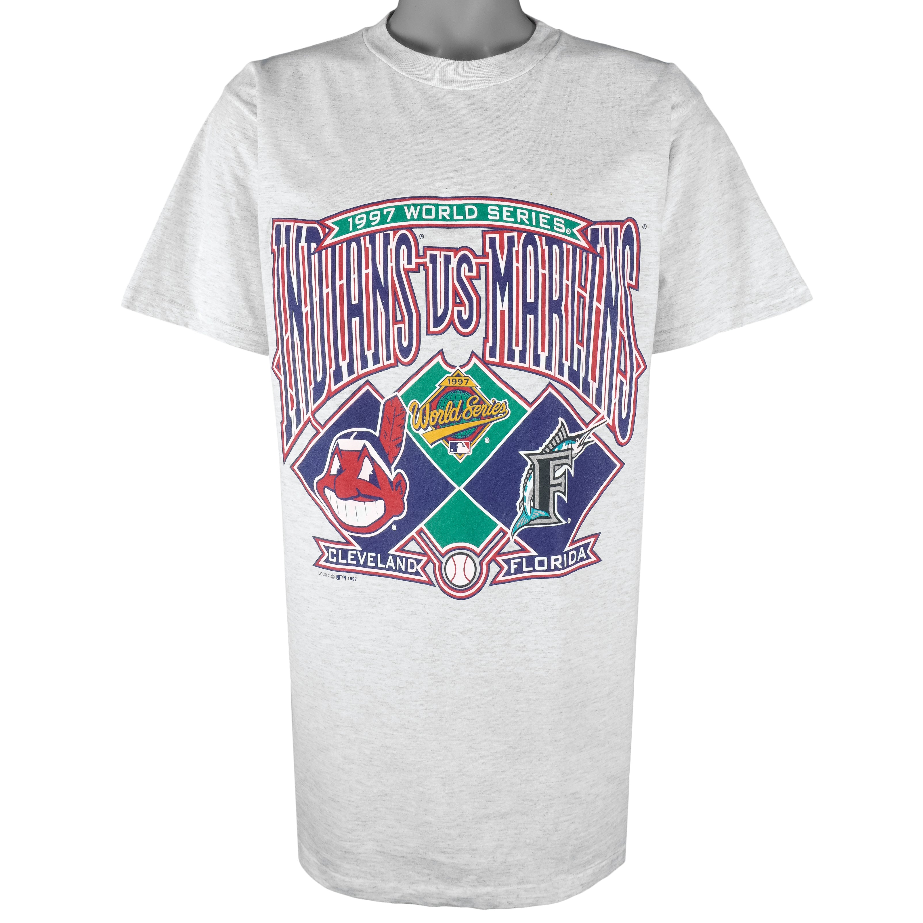 Vintage 1997 World Series Florida Marlins vs. Cleveland Indians T-Shir