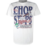 MLB (Salem) - Minnesota Twins The Chop Stops T-Shirt 1991 Medium