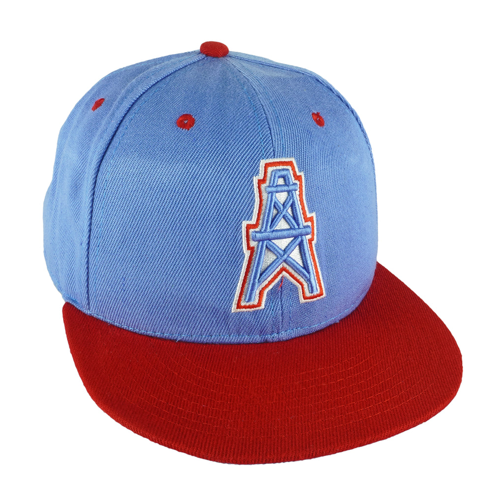 Houston Oilers NFL Vintage Strapback Hat Cap Blue Red