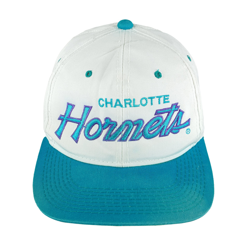 NBA (Sports Specialties) - Charlotte Hornets Snapback Hat 1990s OSFA Vintage Retro Basketball