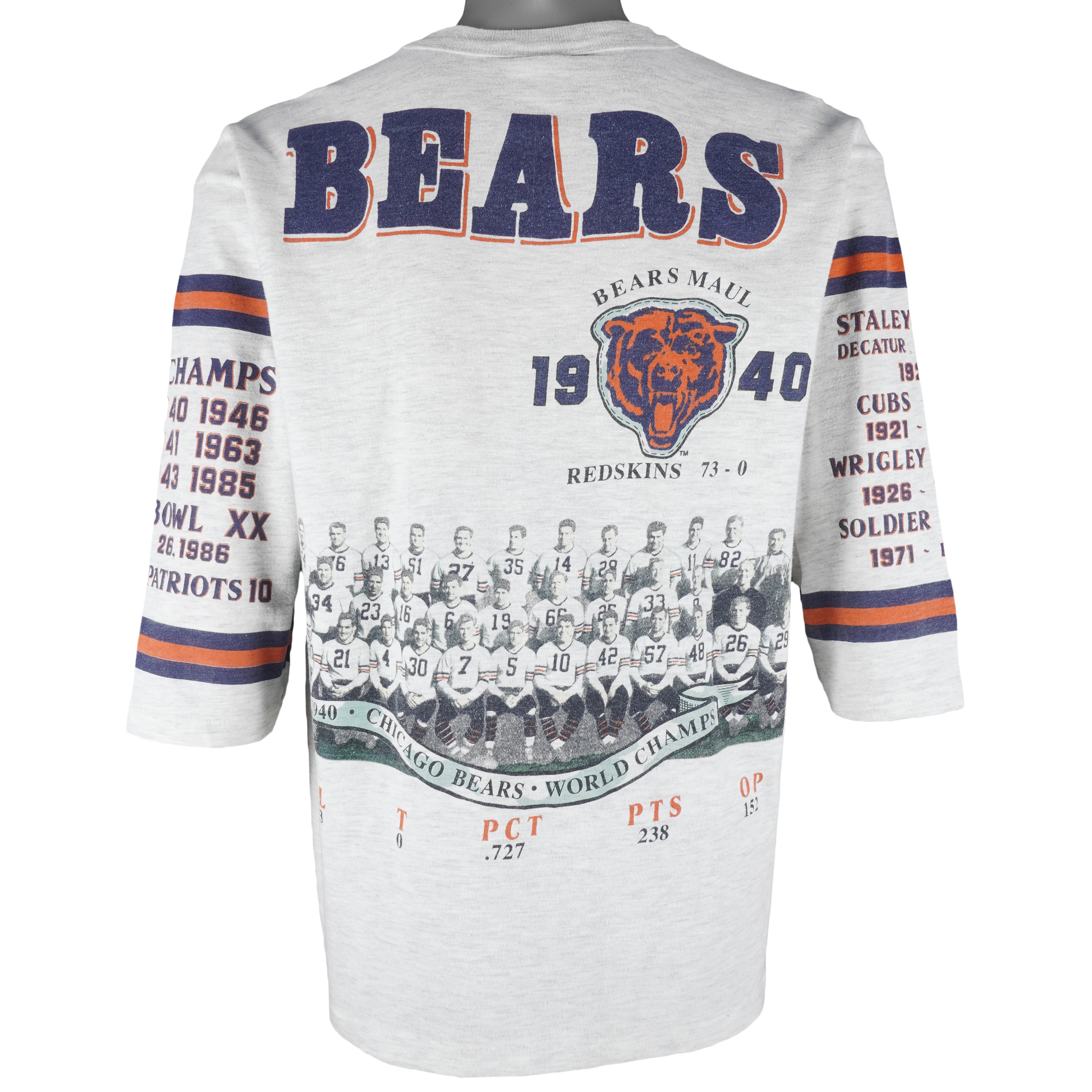 Vintage NFL (Long Gone) - Chicago Bears, 1963 World Champions Jersey 1991  Large – Vintage Club Clothing