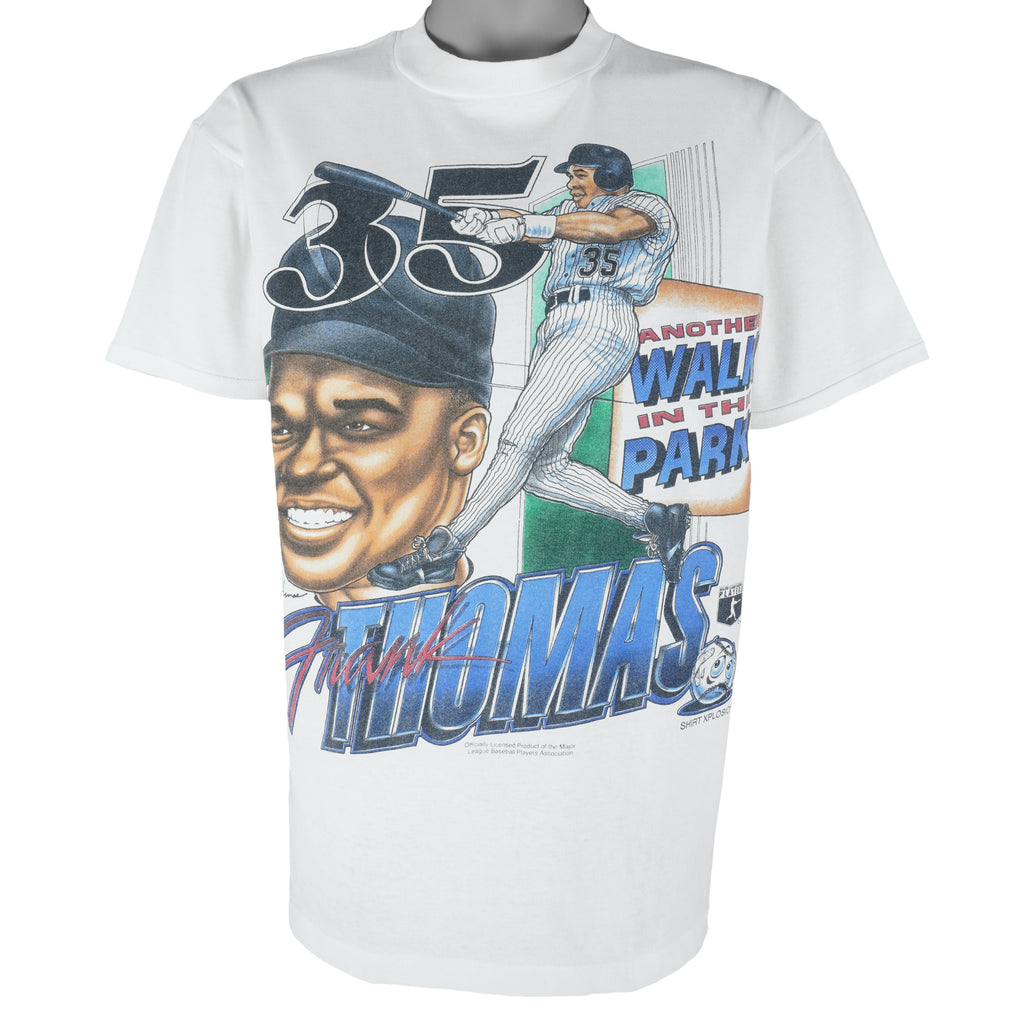 MLB (Delta) - White Sox Frank Thomas Single Stitch T-Shirt 1990s Large Vintage Retro Baseball