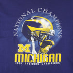 NCAA (Delta) - Michigan Wolverines National Champions T-Shirt 1997 X-Large Vintage Retro College