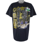 NCAA (Nutmeg) - Notre Dame Fighting Irish Stadium Map T-Shirt 1990s X-Large