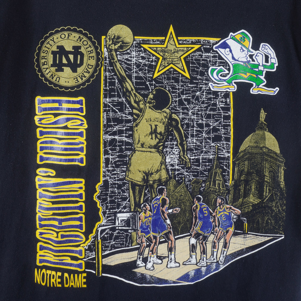 NCAA (Nutmeg) - Notre Dame Fighting Irish Single Stitch T-Shirt 1990s X-Large Vintage Retro College