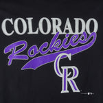 MLB (Hanes) - Colorado Rockies Single Stitch T-Shirt 1993 Large Vintage Retro Baseball