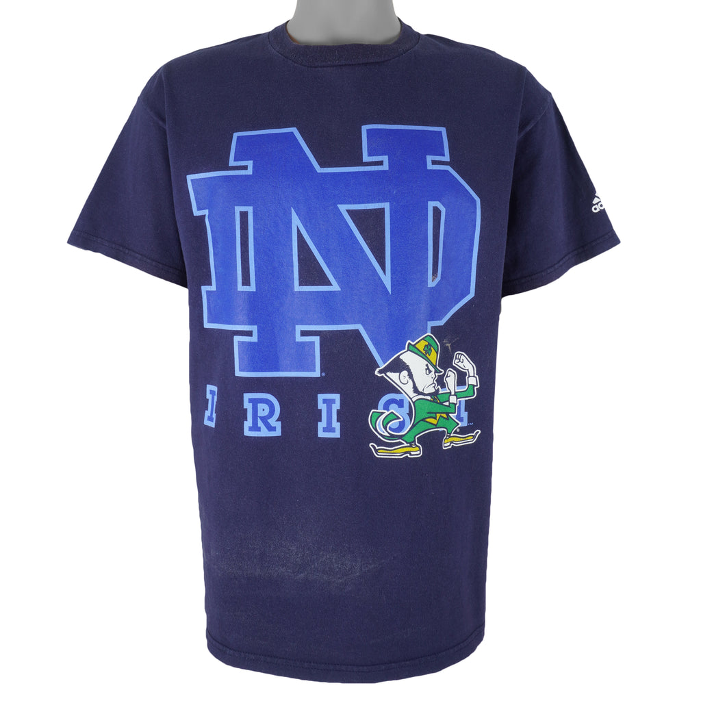 Adidas - Notre Dame Fighting Irish T-Shirt 1990s Large Vintage Retro College