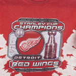 NHL - Detroit Red Wings Stanley Cup Champions Tie Dye T-Shirt 2002 X-Large Vintge Retro Hockey