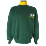 NFL (Jerzees) - Green Bay Packers Embroidered Turtleneck Sweatshirt 1990s Large Vintage Retro Football