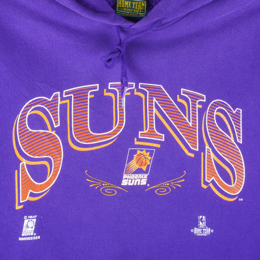 NBA (Home Team) - Phoenix Suns Hooded Sweatshirt 1990s X-Large Vintage Retro Basketball