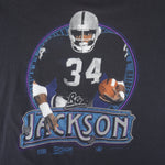 NFL (Salem) - L.A. Raiders Bo Jackson T-Shirt 1990 Large Vintage Retro Football