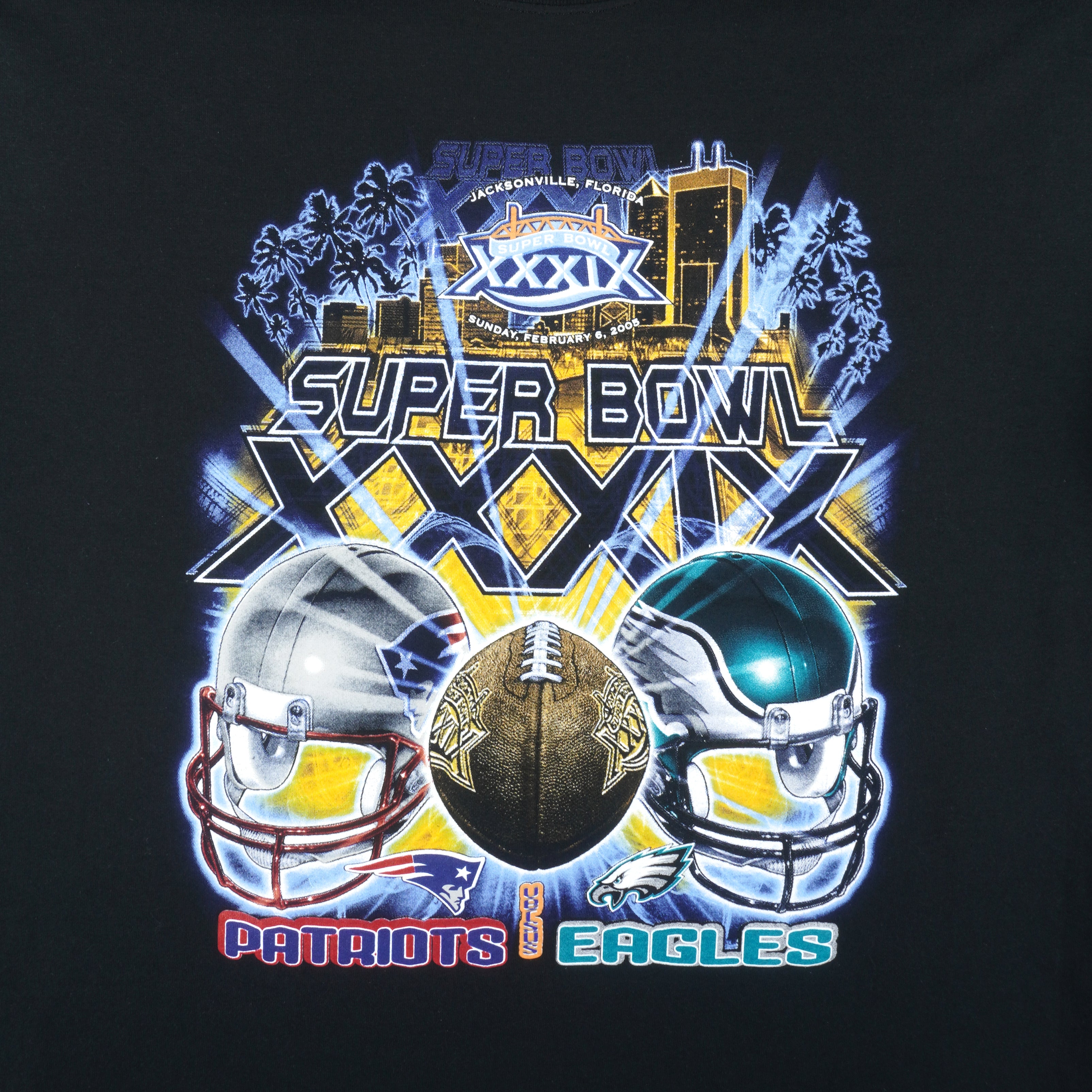 Vintage NFL (Lee) - Super Bowl Champions Patriots VS Eagles T-Shirt 2005  X-Large – Vintage Club Clothing