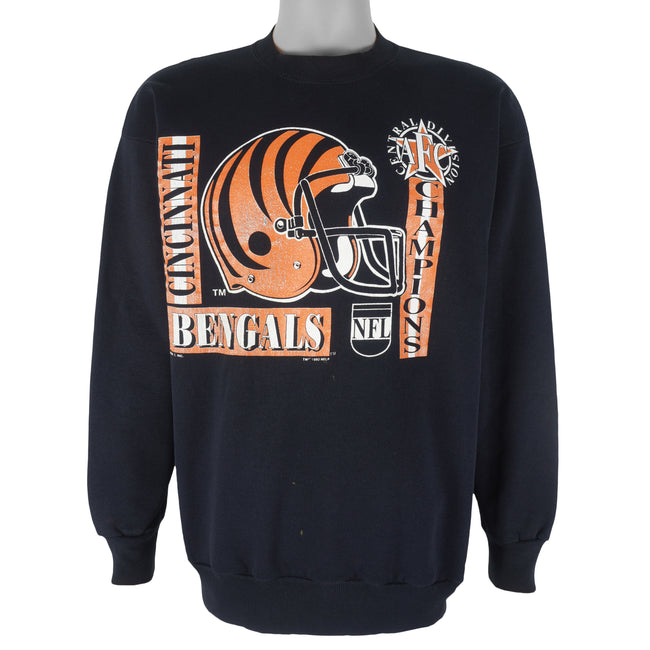 Vintage 1991 Cincinnati Bengals NFLP NFL Football Helmet XL Crewneck  Sweater