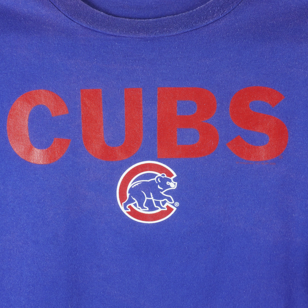 MLB (CSA) - Chicago Cubs Crew Neck Blue Sweatshirt 2000 XX-Large Vintage Retro Baseball