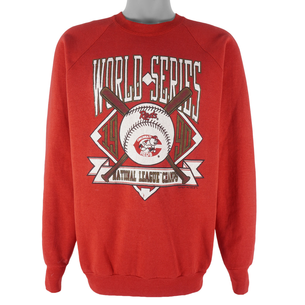 MLB (Rawlings) - Cincinnati Reds World Series Champs Sweatshirt 1990 X- Large Vintage Retro Baseball