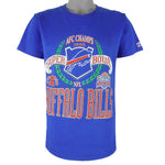 NFL (Logo 7) - Buffalo Bills Super Bowl AFC Champs T-Shirt 1992 Medium Vintage Retro Football