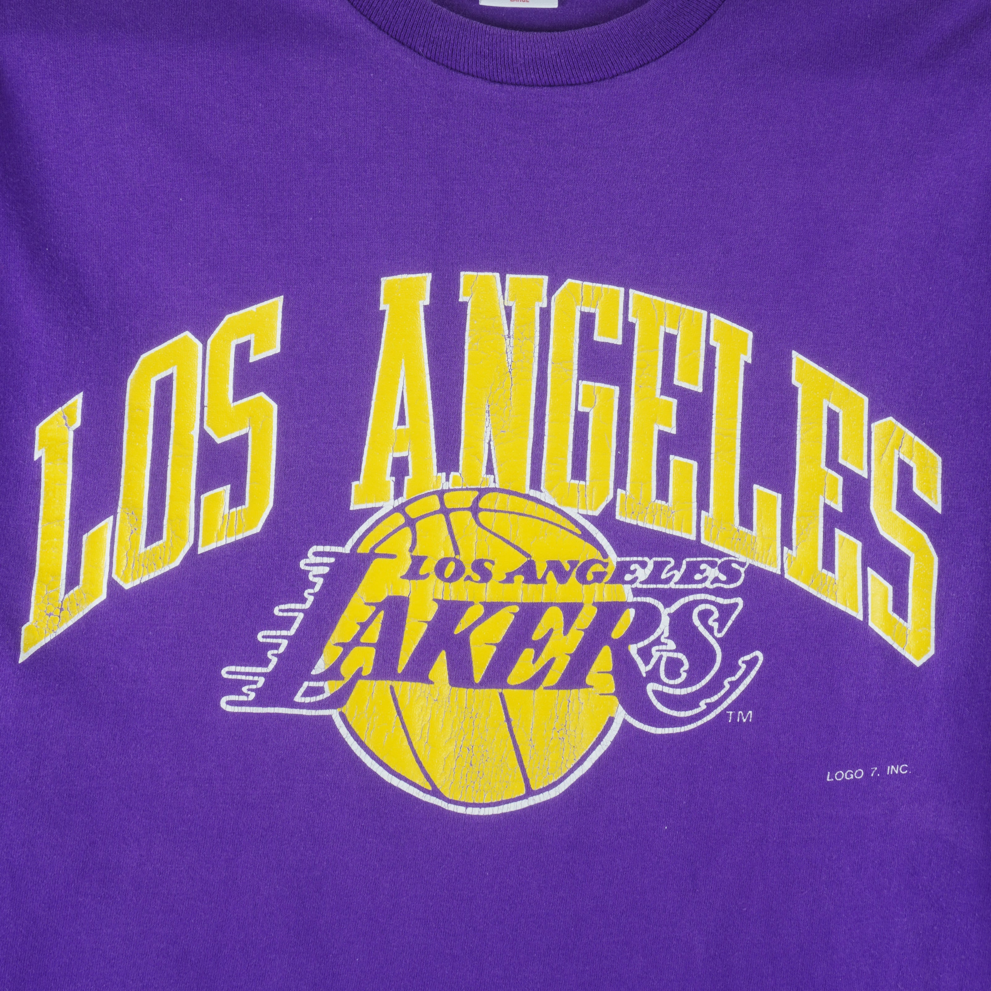 Vintage 1992 Los Angeles Lakers NBA Basketball T-shirt Size. L
