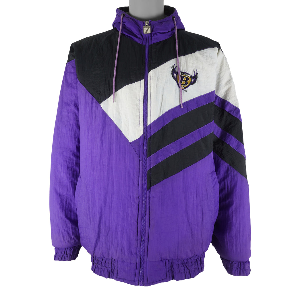 NFL (Logo 7) - Baltimore Ravens Puffer Jacket 1990s Large Vintage Retro Football