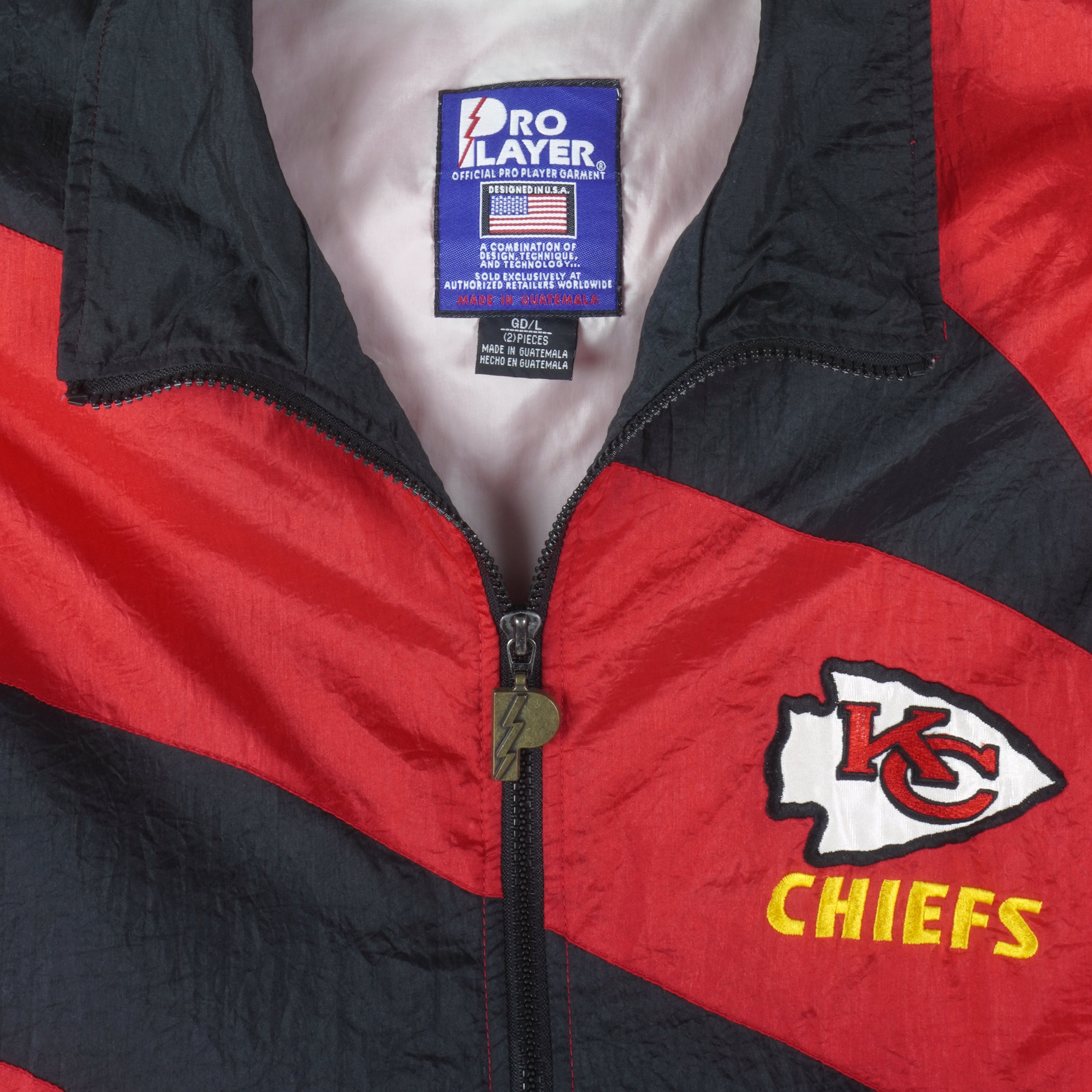 Vintage 1990s Kansas City KC Chiefs Full Zip Windbreaker Jacket - L