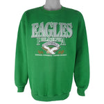 Vintage 90s Trench Philadelphia Eagles Crewneck Sweatshirt Size