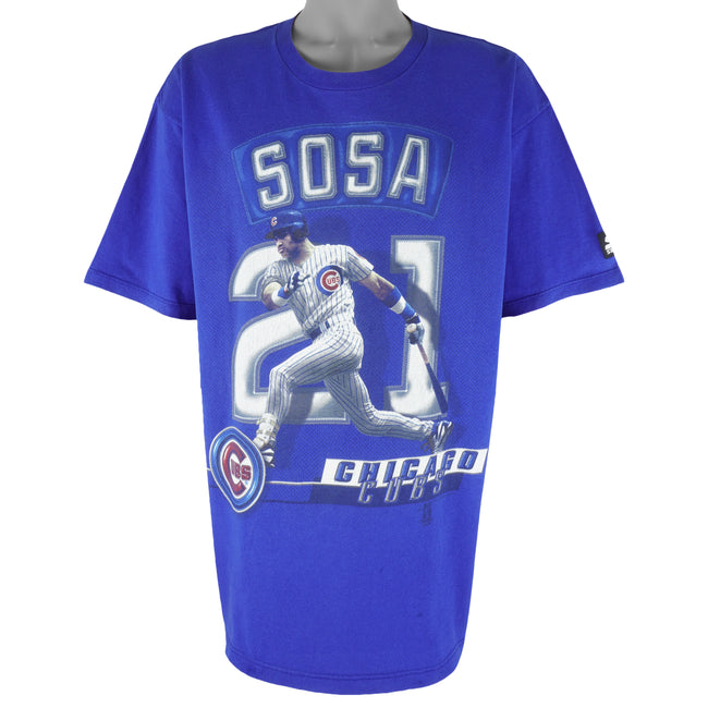 Vintage Starter - Chicago Cubs Sammy Sosa No. 21 T-Shirt 1990s X-Large